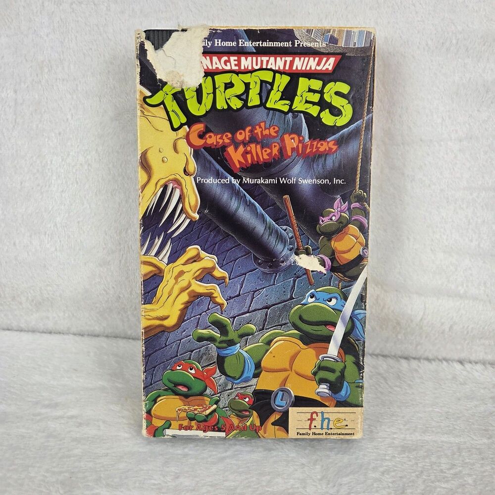 Teenage Mutant Ninja Turtles Case of the Killer Pizzas VHS Cartoon 1989 TMNT Vtg